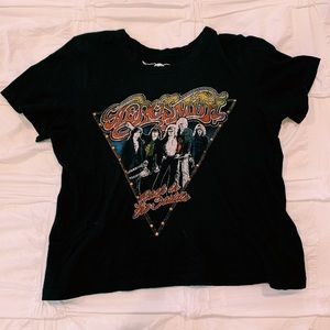 aerosmith cropped tee